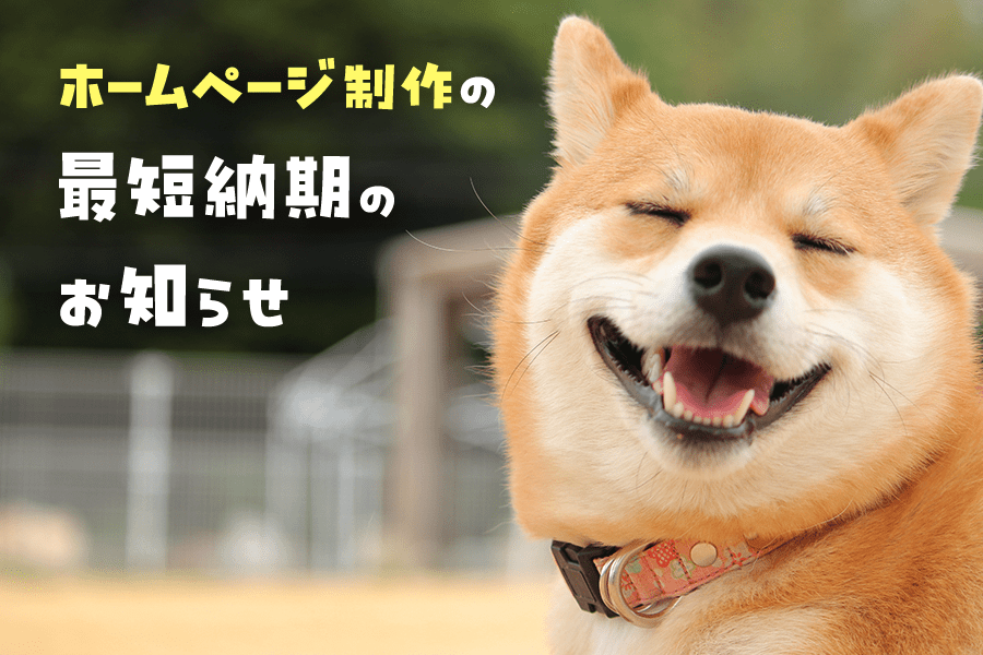 ホームページ制作最短納期